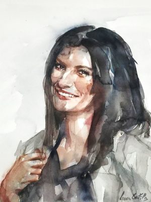 Acuarela de Laura Pausini
