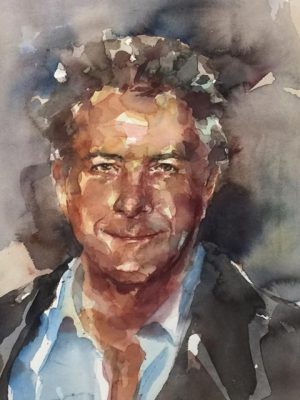 Acuarela de Dustin Hoffman